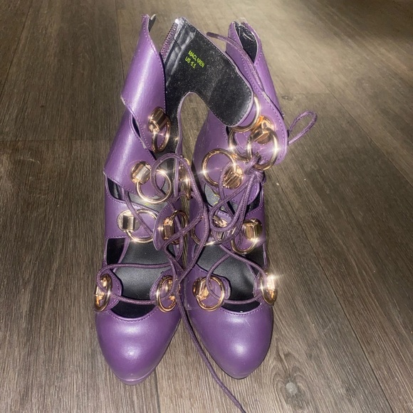 Paper Fox MacLauren Purple Heels - Picture 7 of 9